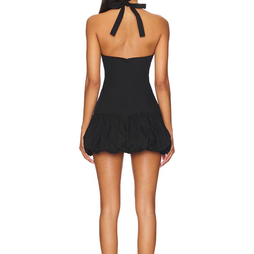 Chic Black Halter Mini Dress -Sofia Mini Dress In… - image 5